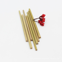 Amazon Best Selling Green Reusable Bamboo Straw Set For Hot Drinking